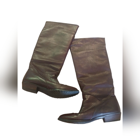 SANTANA BOOTS CANADA SOFT LEATHER FULL ZIP STRETCH CALFS SIZE 7.5 - Picture 1 of 9